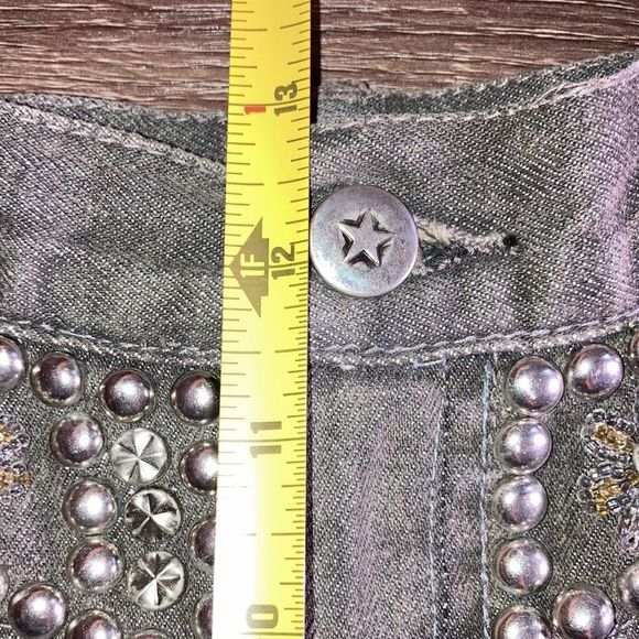 Vintage 1980’s Della-Sport Western Black gray Mom Bareback Jeans 8x30 - Picture 8 of 15